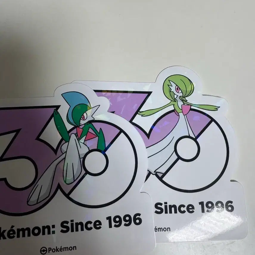 [BUNJANG] Pokemon 30th Anniversary Logo Sticker Set - Gardevoir & Gallade / 포켓몬 30주년 로고 스티커 가디안 엘레이드 세트