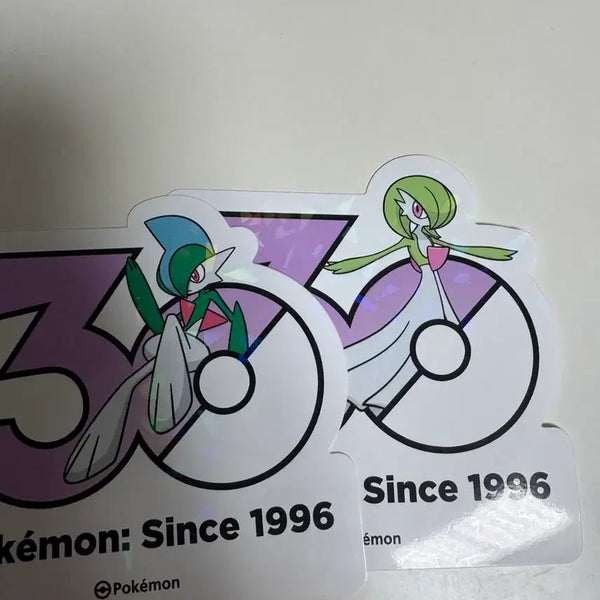 [BUNJANG] Pokemon 30th Anniversary Logo Sticker Set - Gardevoir & Gallade / 포켓몬 30주년 로고 스티커 가디안 엘레이드 세트