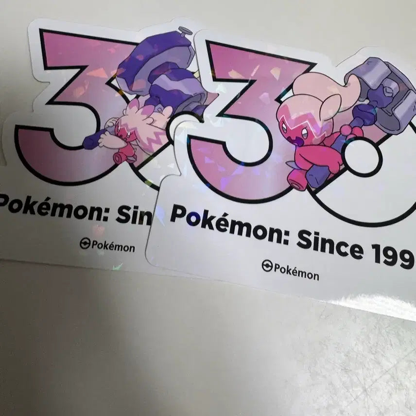 [BUNJANG] Pokemon 30th Anniversary Logo Sticker Set / 포켓몬 30주년 로고 스티커 벼리짱 두드리짱 세트