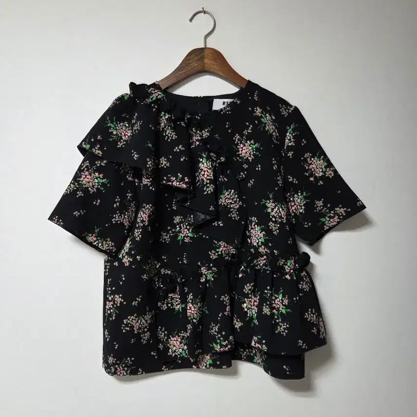 [BUNJANG] MSGM Flower Print Ruffle Blouse / MSGM 플라워 프린트 러플 블라우스 (이태리)