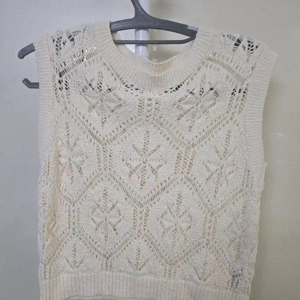 [BUNJANG] ZARA Ivory Knit Vest / 자라 아이보리 니트 조끼