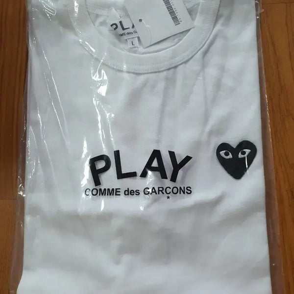 [BUNJANG] Comme des Garçons Play White Short Sleeve T-Shirt / 꼼데가르송 플레이 반팔 티셔츠 화이트L