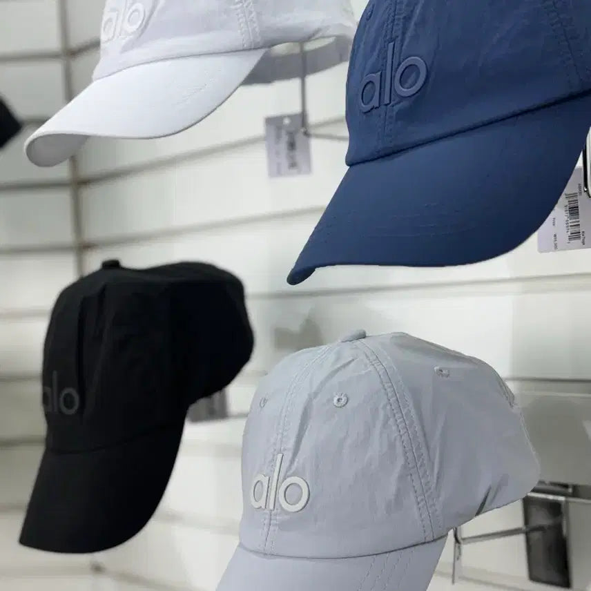 [BUNJANG] ALO Ball Cap - White, Navy, Black, Gray / 알로 볼캡 화이트/네이비/블랙/그레이 새상품