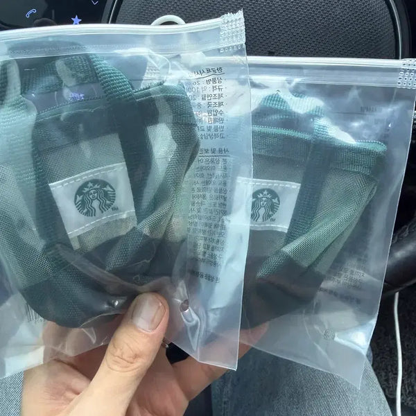 [BUNJANG] Starbucks Mesh Pouch Keyring Set / 스타벅스 메쉬 파우치 키링