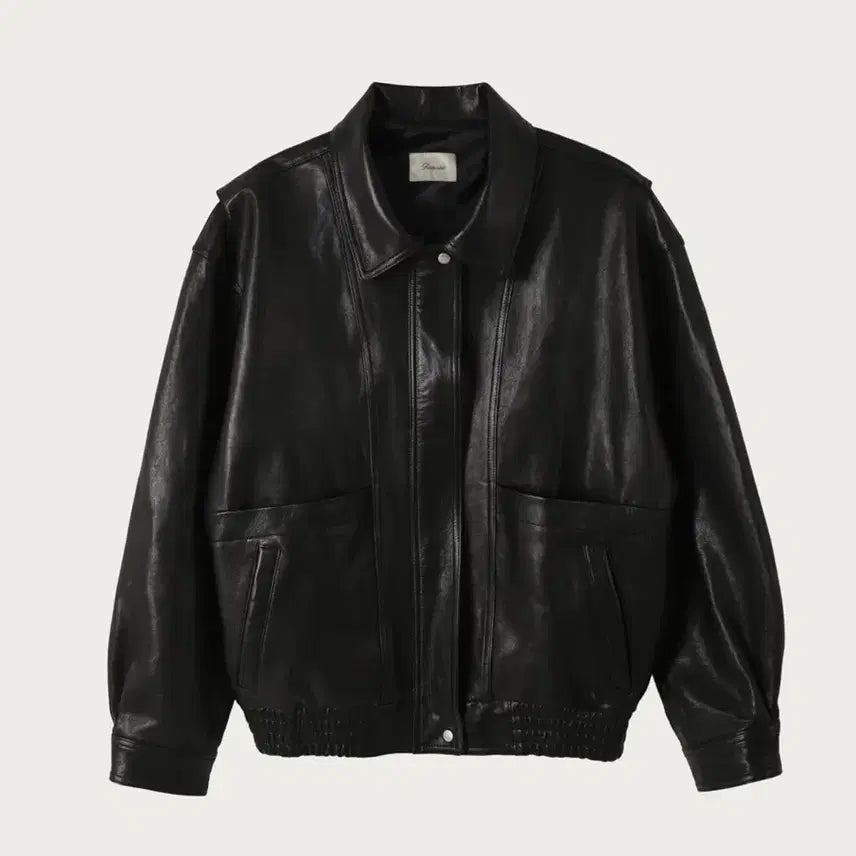 [BUNJANG] Ribonbit Carmen Leather Jacket Black / 리본빛 carmen leather jacket, black