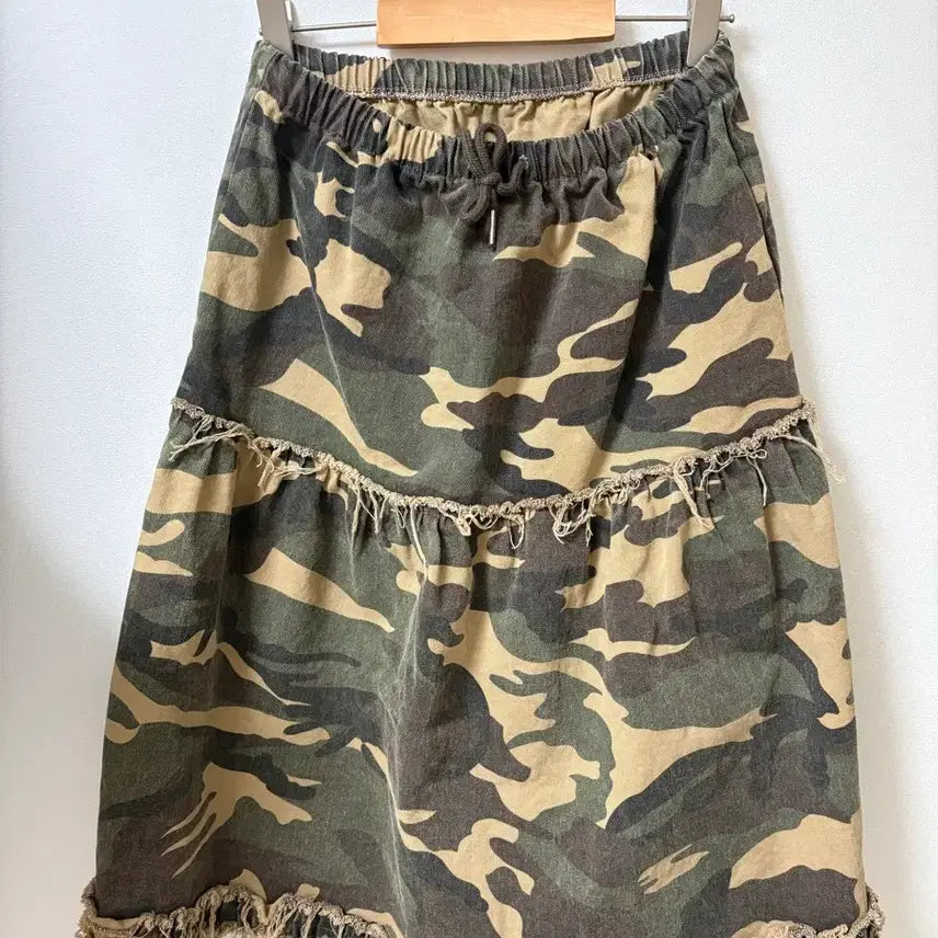[BUNJANG] Vintage Military Camo Pattern Long Skirt / 빈티지 밀리터리 스커트