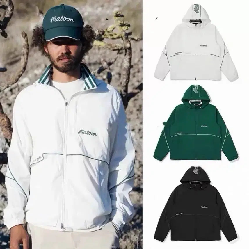 [BUNJANG] Malbon Golf Men's Windbreaker Jacket / 말본골프웨어 남성바람막이
