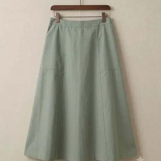 [BUNJANG] Mint Green A-Line Long Skirt (Size 66-77) / 새상품 [66~77] 감성 체형커버! 간절기 민트 그린 A라인 롱 스커트