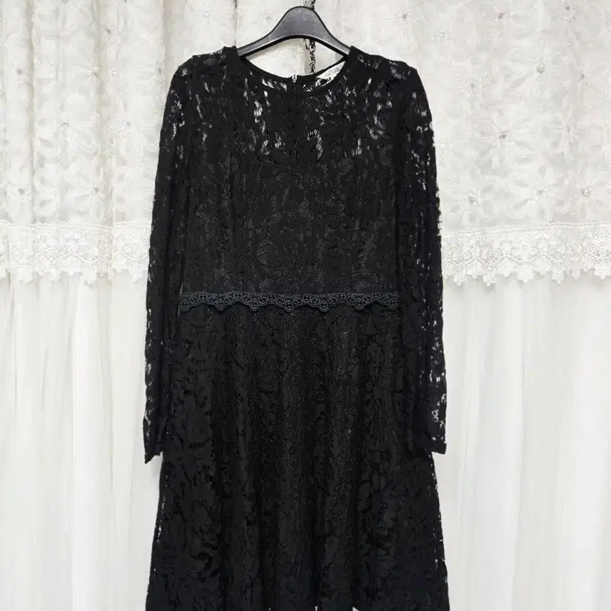 [BUNJANG] Chic Line Sheer Lace Dress / 시크라인))시스루레이스원피스