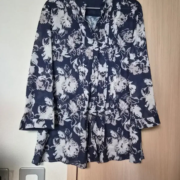 [BUNJANG] Plus Size Floral Blouse (Size 66-77) / 빅사이즈 여성 플로럴 블라우스 66 77