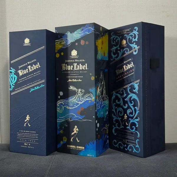 [BUNJANG] Johnnie Walker Blue Label 3 Types Empty Bottles with Cases / 조니워커 블루라벨 3종 위스키 공병