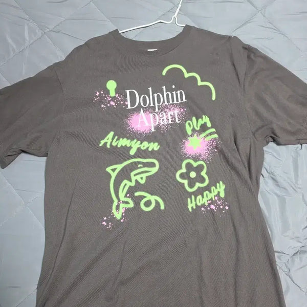 [BUNJANG] Dolphin Apartment Charcoal Love Call 2 T-Shirt XL / 아이묭 티셔츠 돌핀아파트 차콜 러브콜2 티 XL 일괄