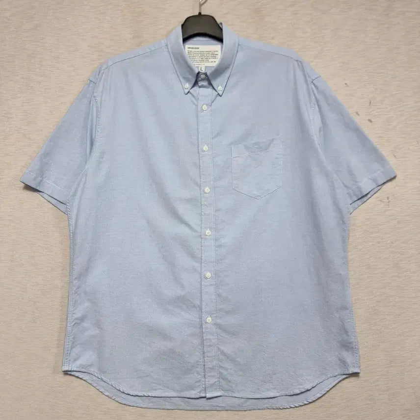 [BUNJANG] Uniform Bridge Men's Sky Blue Short Sleeve Pocket Shirt / 유니폼브릿지 포켓 남방 남자105사이즈ㅡ0325ㅇㅇ