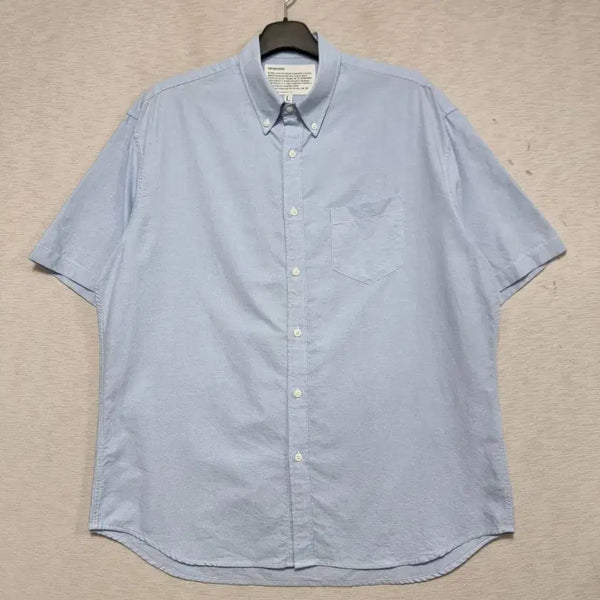 [BUNJANG] Uniform Bridge Men's Sky Blue Short Sleeve Pocket Shirt / 유니폼브릿지 포켓 남방 남자105사이즈ㅡ0325ㅇㅇ