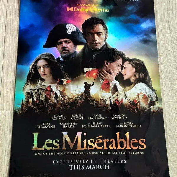 [BUNJANG] Les Misérables Dolby Cinema A3 Poster (Limited Edition) / [초희귀한정판]영화 레미제라블 돌비시네마 Dolby 포스터(A3)