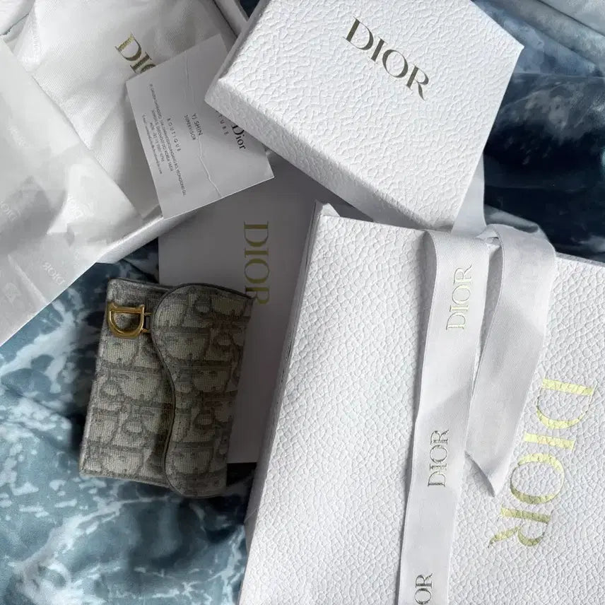 [BUNJANG] Dior Dior Oblique Saddle Flap Wallet Light Grey / 풀박) 디올오블리크 새들플랩 라이트그레이 지갑