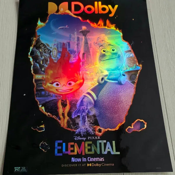 [BUNJANG] Elemental (A3) Hologram Dolby Cinema Poster - Limited Edition / (약하자)[초희귀한정판]영화 엘리멘탈 수원스타필드 홀로그램 돌비 포스터(A3)