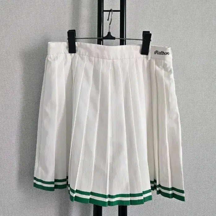 [BUNJANG] Malbon Golf Skirt White Green Large / 말본 골프웨어 스커트 화이트 그린 라지사이즈
