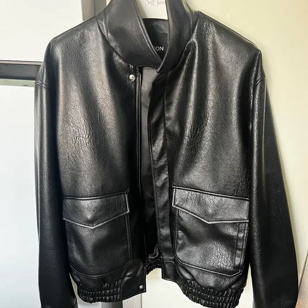 [BUNJANG] Dope Jayson Vegan Leather A2 Jacket (Size L) / 도프제이슨 비건레더 자켓 L 미착용