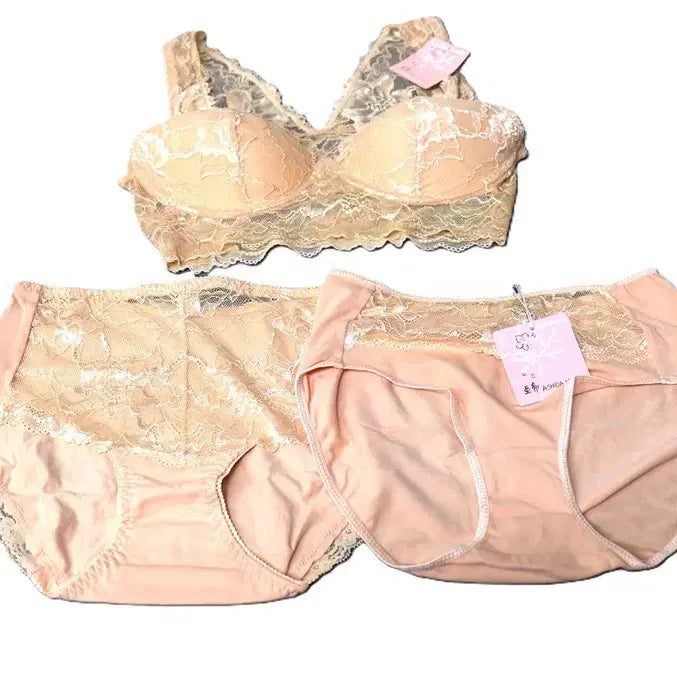 [BUNJANG] Women's 3-Set Wireless Bra and Panty Set / w192 새상품 여성속옷 3세트(노와이어)/ 여성95/사놀까