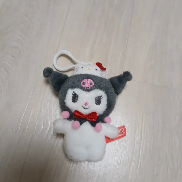 [BUNJANG] Hello Kitty 50th Anniversary Kuromi Plush Keychain / 헬로키티 50주년 쿠로미 인형 키링