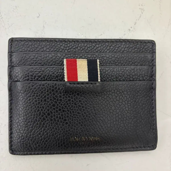 [BUNJANG] Thom Browne Black Leather Cardholder / 톰브라운 카드지갑 블랙