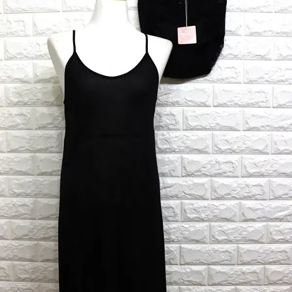 [BUNJANG] Women's Underwear Set (Slip Skirt + Panty) - Black / w195 미사용 여성속옷(끈속치마+팬티)/여성(M)/가슴둘레90-95/사놀까