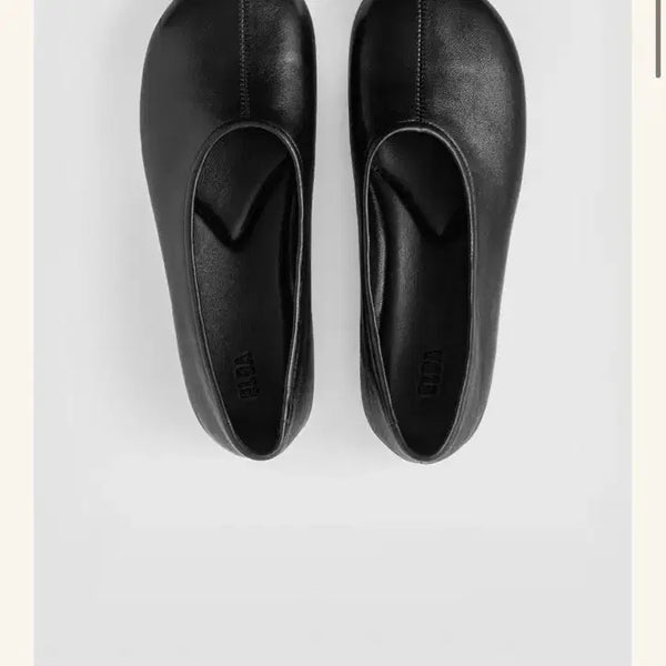 [BUNJANG] ELBA Oval Flat Shoes Black 240 / [실측 1회] 엘바(ELBA) 오벌 플랫 슈즈 블랙 240
