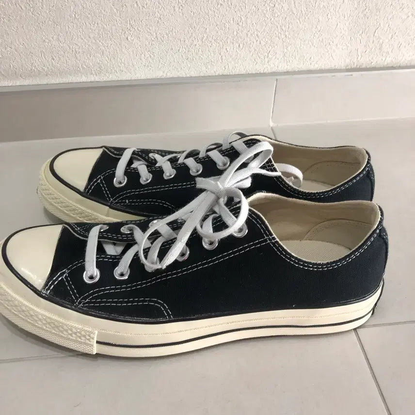 [BUNJANG] Converse Chuck 70 Black (with Elastic Laces) / [택포] 컨버스 척70 블랙 (고무끈 교체)