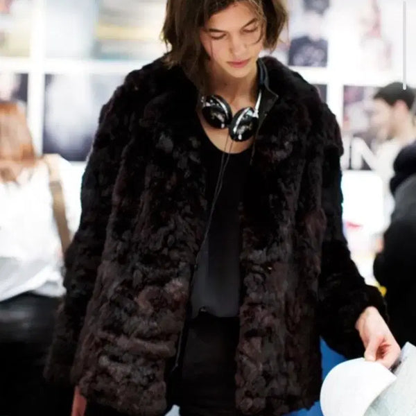 [BUNJANG] R&D Faux Fur Jacket Brown / 66.(파격세일). R&D 퍼 재킷 브라운 가슴46.길 68cm