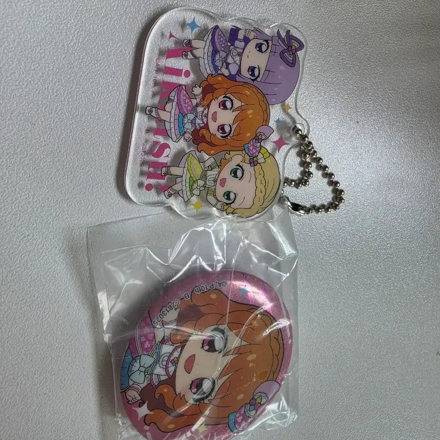 [BUNJANG] Aikatsu! Sora Kanemaki Can Badge & Luminous Keyring Bundle Set / 아이엠스타 아이카츠 하늘이 캔뱃지&루미너스 키링 일쾰판매