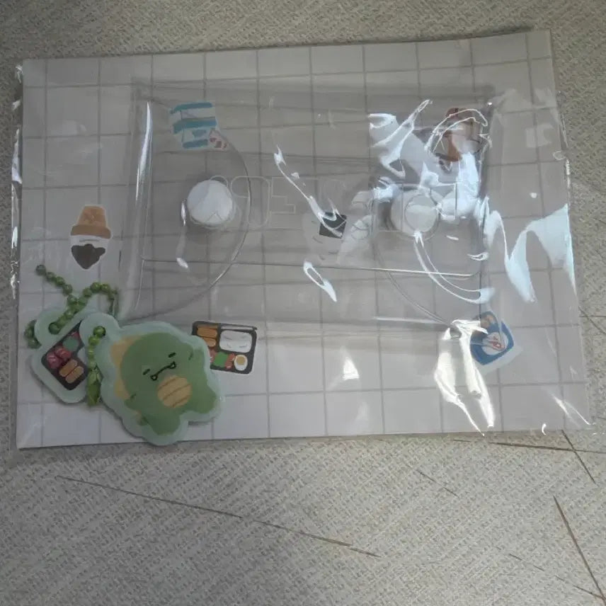 [BUNJANG] Jamtteul PixelToy Dinosaur Pouch & Keychain Set / 잠뜰 픽셀리 GS25  공룡 말랑키링 파우치 미개봉