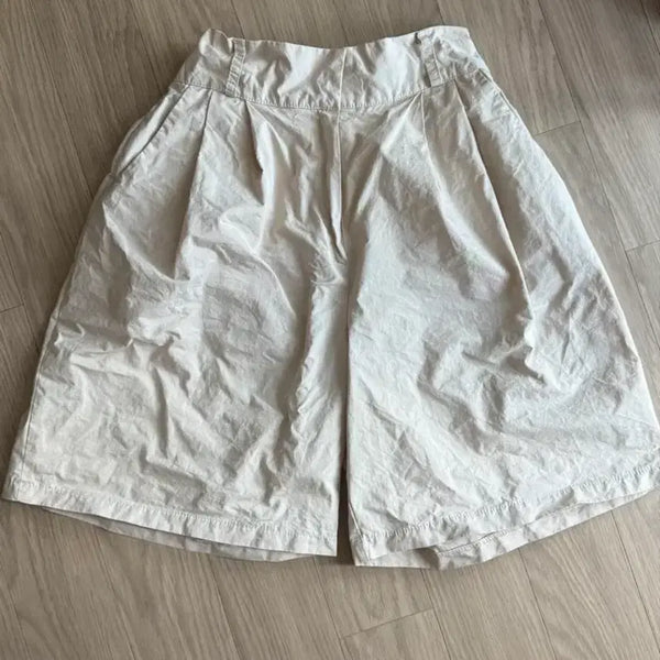 [BUNJANG] Codice Combine Beige Culotte Pants with Elastic Waistband / 코데즈컴바인 베이지 큐롯바스락 팬츠 허리밴딩67cm