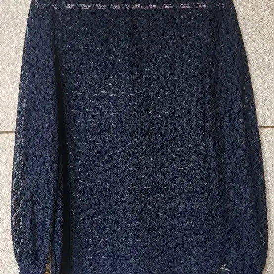 [BUNJANG] Ozscecon Lace Blouse Navy / 오즈세컨 레이스 블라우스 네이비
