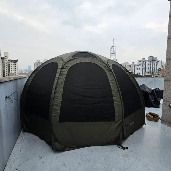 [BUNJANG] Miruka Lua One-Touch Shelter (Khaki) + Urethane Window / 미르카 루아 원터치 쉘터 카키색 + 우레탄창 포함