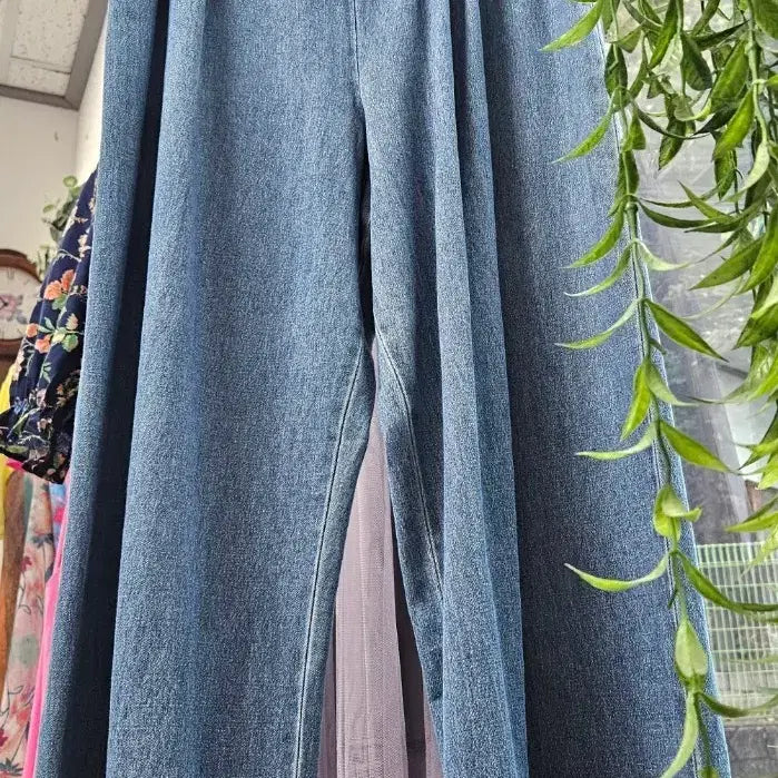 [BUNJANG] Ruffled Denim Wide Banding Jeans / [새상품]프릴 데님 와이드 밴딩 청바지