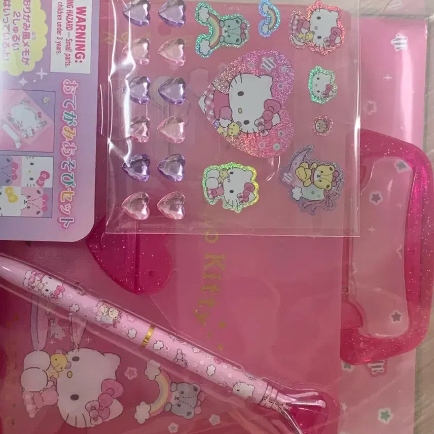 [BUNJANG] Hello Kitty Sticker Pen Set / 헬로키티 스티커 펜 세트