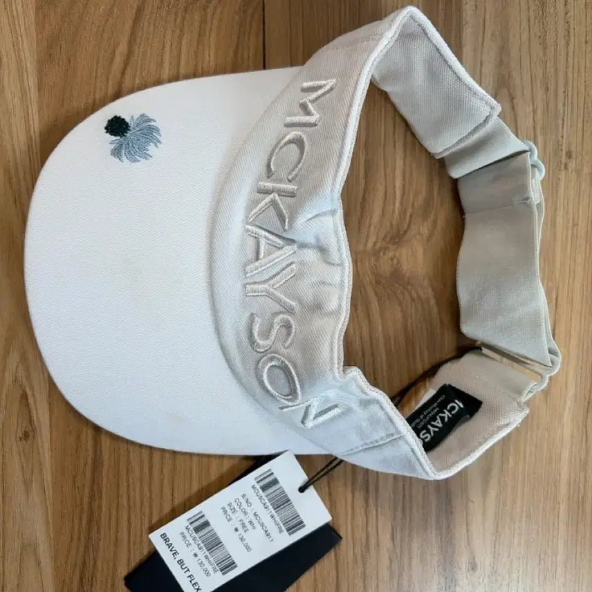 [BUNJANG] Mckayson Emblem Visor White / 맥케이슨 엠블럼 바이저 화이트