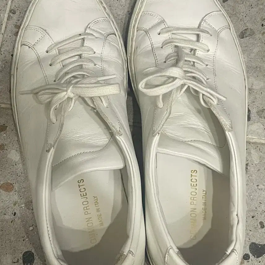 [BUNJANG] Common Projects Leather Sneakers White Size 42 / 커먼프로젝트 레더 스니커즈 화이트 42