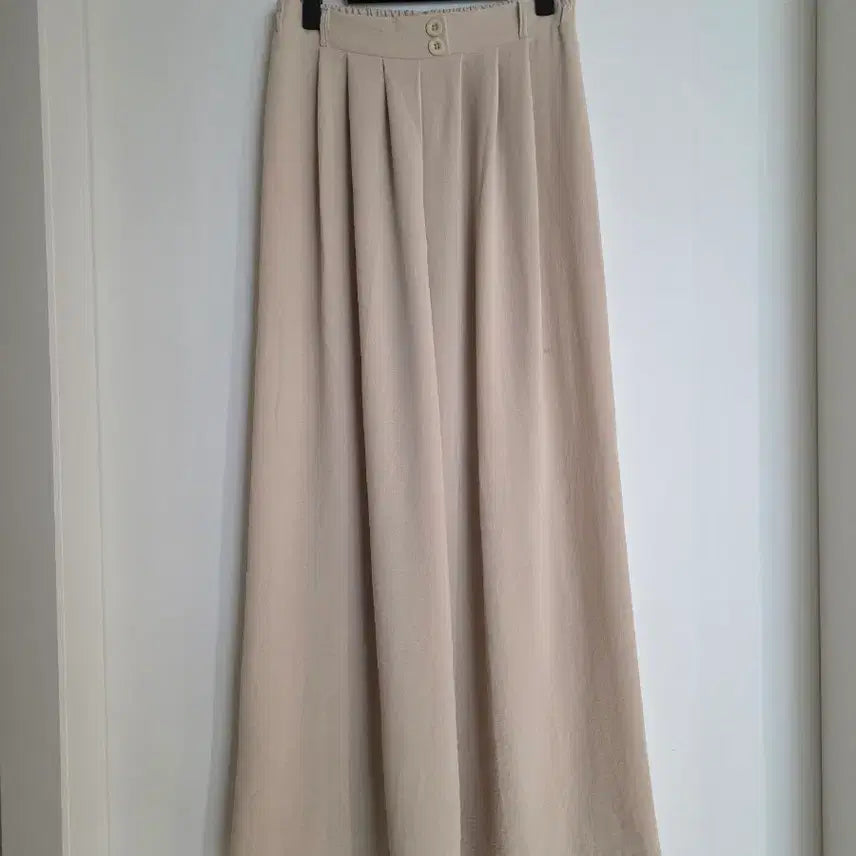 [BUNJANG] Beige Wide-Leg Slacks / 베이지색 와이드 통바지