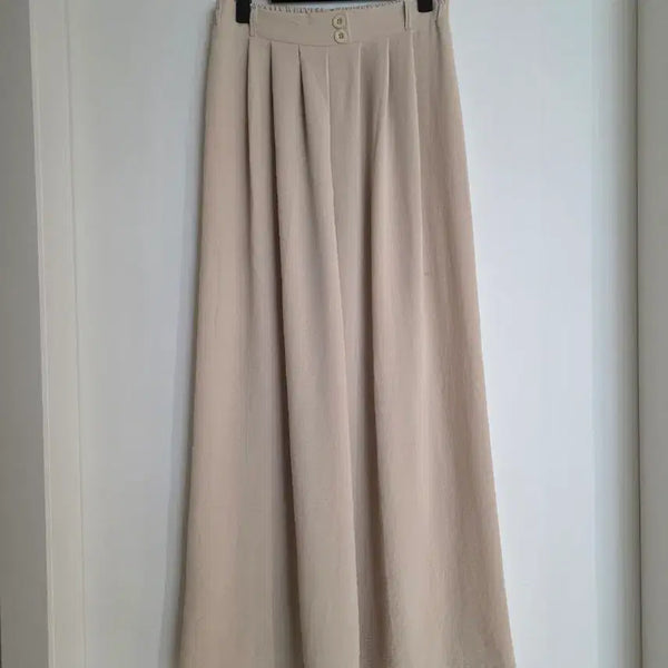 [BUNJANG] Beige Wide-Leg Slacks / 베이지색 와이드 통바지