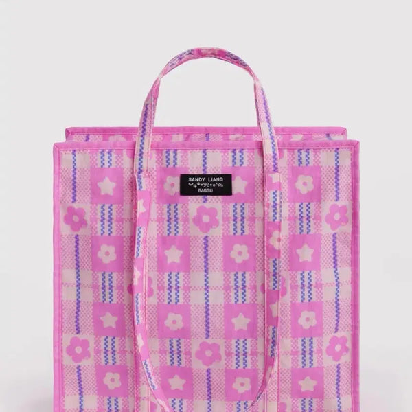 [BUNJANG] Sand Liang x BAKU Collaboration Checkered Tote Bag / 샌디리앙x바쿠 가방