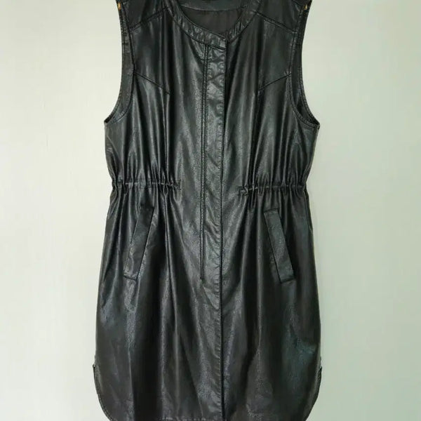 [BUNJANG] LyLy Black Leather Vest / LyLy 가죽 베스트 블랙 66까지 최상품