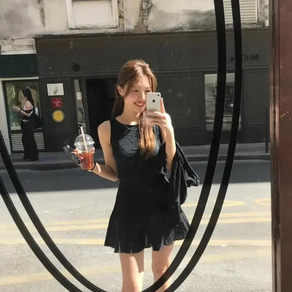 [BUNJANG] Tanatt Split Line Skirt Black (S Size) / 타낫 스플릿 라인 스커트 블랙 새상품 수린 플레어 린넨 치마 레이어드