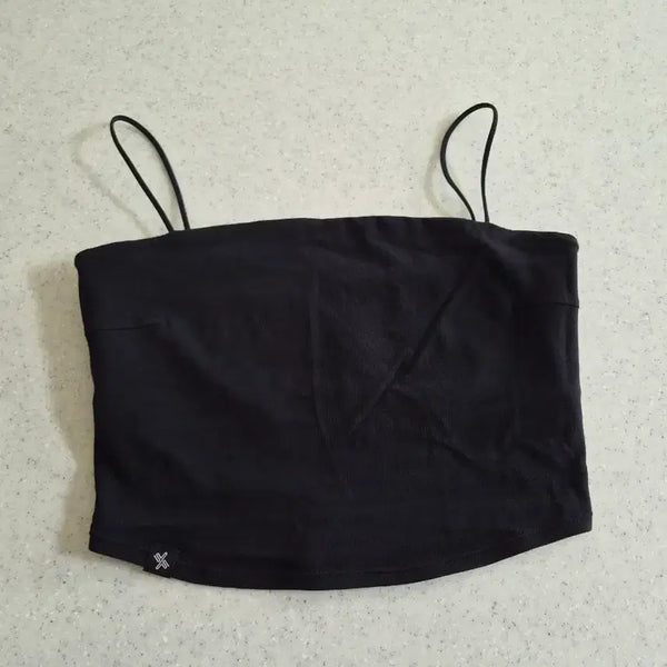 [BUNJANG] Xexymix Cali String Crop Top Black L / 새상품-테그있음)캘리 스트링 크롭탑 블랙(젝시믹스)(할인판매)