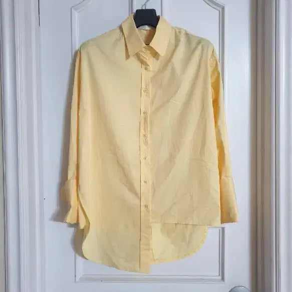[BUNJANG] Yellow Asymmetric Shirt / 옐로우 언발란스 셔츠
