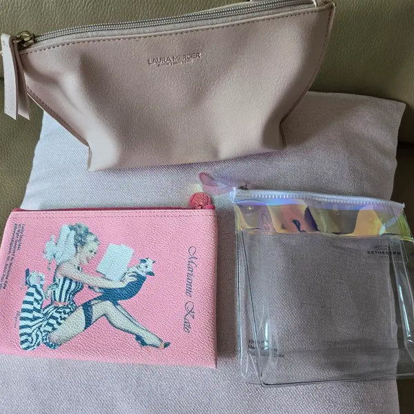 [BUNJANG] Laura Mercier Pink Pouch Set / 새 파우치 3종(로라메르시에 등)