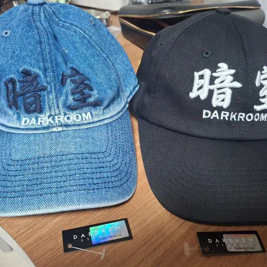 [BUNJANG] Darkroom Split Set Ball Cap Hat (Denim/Black) / [일괄] 다크룸 볼캡 모자 (청/블랙)