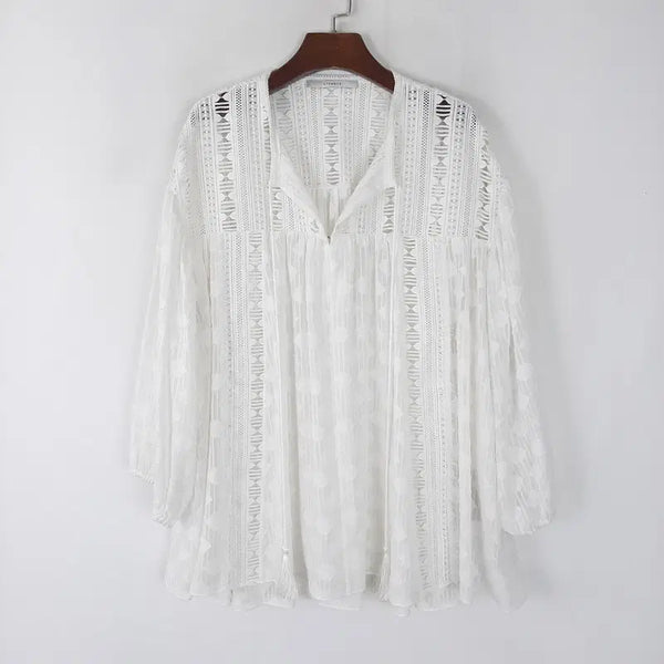 [BUNJANG] UTERQUE Tassel Chiffon Blouse S / UTERQUE 태슬 쉬폰 블라우스 S