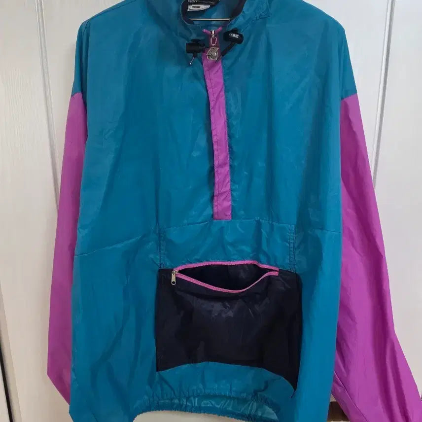 [BUNJANG] K-WAY Color-Block Lightweight Anorak Windbreaker / 까웨(K-WAY) 배색 경량 바람막이 아노락 105~110